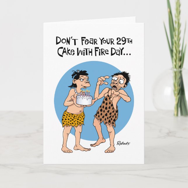 Funny 29th Birthday Card (Front)