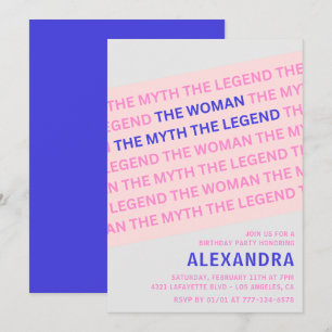 Funny 29th birthday invitations Quote Woman Myth