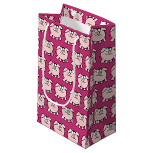 Funny 2 Cartoon Pig New Baby Choose Colour Gift B Small Gift Bag