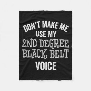 Funny 2nd Degree Second Black Belt Karate Fleece Blanket