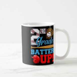 Funny 2nd Grade Batter Up Baseball First Day Of Sc Coffee Mug
