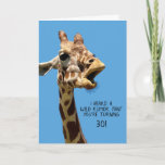 Funny 30th Birthday Card<br><div class="desc">Funny giraffe 30th birthday card that is customisable with your personalised message. You can change the age by clicking on the 30/30th on the front and inside and edit the text.</div>