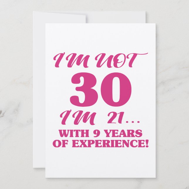 Funny 30th Birthday Card (Front)