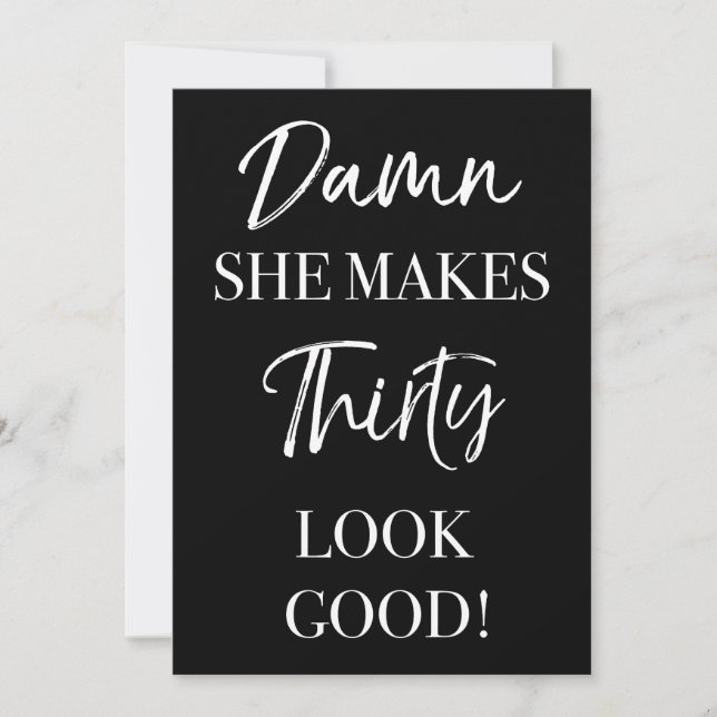 Funny 30th Birthday Party Invitation (Front)