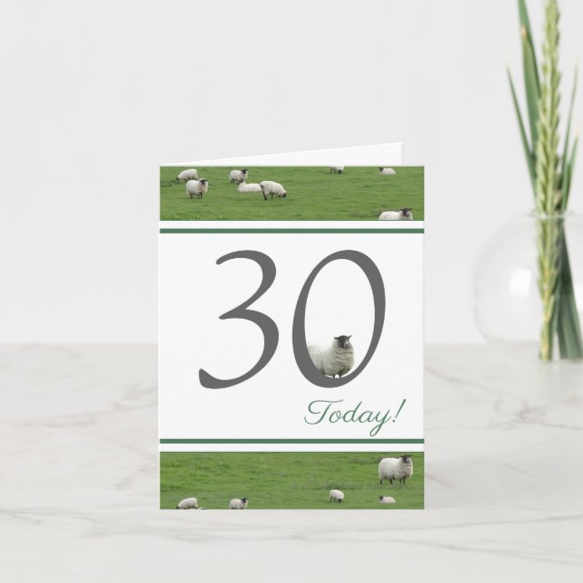 Funny 30th birthday sheep card (Front)