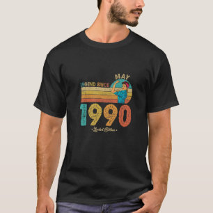 Funny 32Nd Birthday May 1990 Legend Since 1990 32 T-Shirt