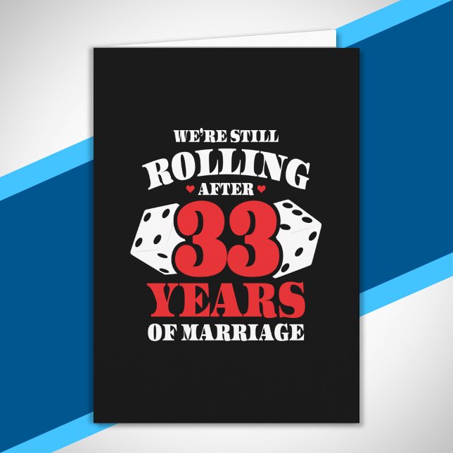 Funny 33rd Anniversary Couples Married 33 Years Card (Creator Uploaded)
