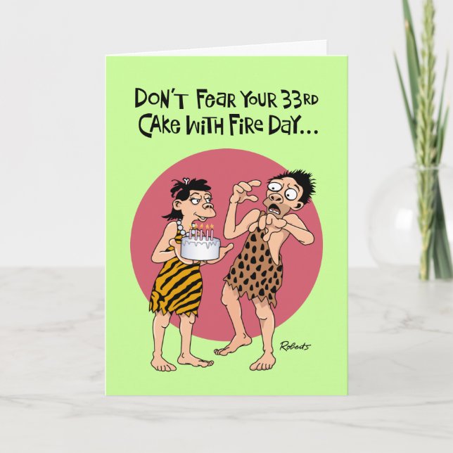 Funny 33rd Birthday Card (Front)