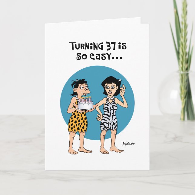 Funny 37th Birthday Card (Front)