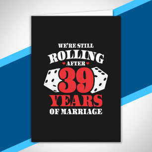 Funny 39th Anniversary Couples Married 39 Years Card