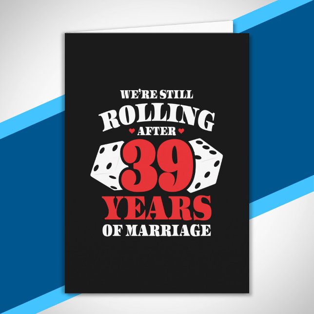 Funny 39th Anniversary Couples Married 39 Years Card (Creator Uploaded)