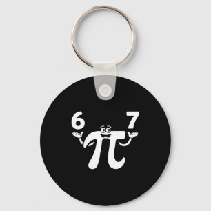 Funny 3.14 67 6 7 meme design cute math nerd gen z key ring