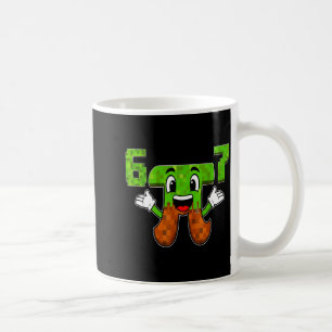 Funny 3.14 67 6 7 meme math nerd genz humour pixel coffee mug