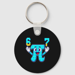 Funny 3.14 6 7 meme math nerd genz brainrot italia key ring