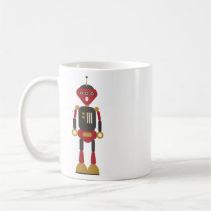 Funny 3-Eyed Retro Robot Baby Coffee Mug