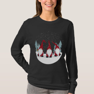 Funny 3 Nordic Gnomes Winter Christmas Swedish Cut T-Shirt