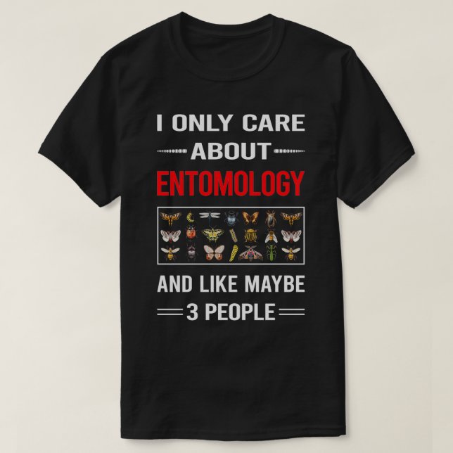 Funny 3 People Entomology Entomologist Insect Inse T-Shirt (Design Front)
