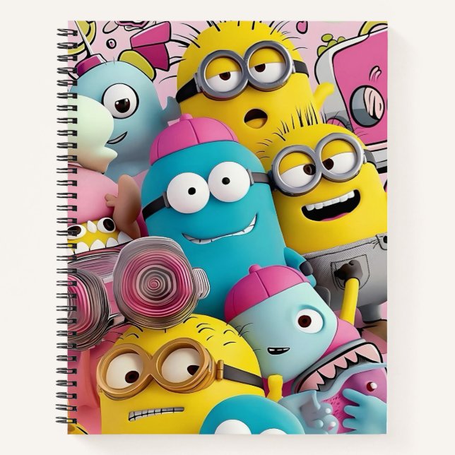 funny 3d faces  notebook (Front)