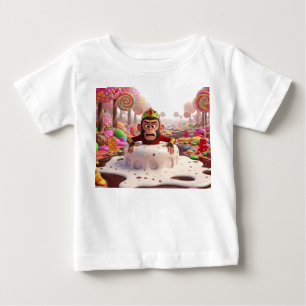 Funny 3D Monkey King Trapped in a Melting Candy Wo Baby T-Shirt