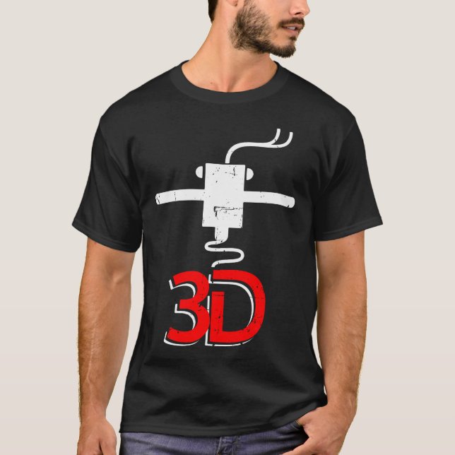 Funny 3D Printing Rapid Prototyping Pla Filament 3 T-Shirt (Front)