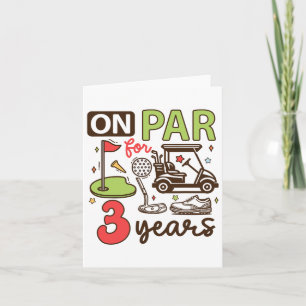 Funny 3rd Birthday Golf Shirt 3 Years Old Golfer K Card