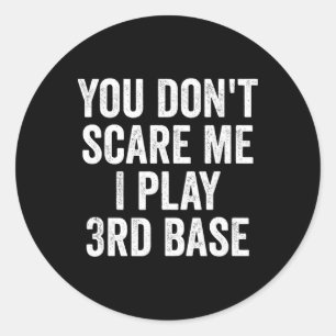Funny 3rd Se Player Softll Sell Quote Classic Round Sticker