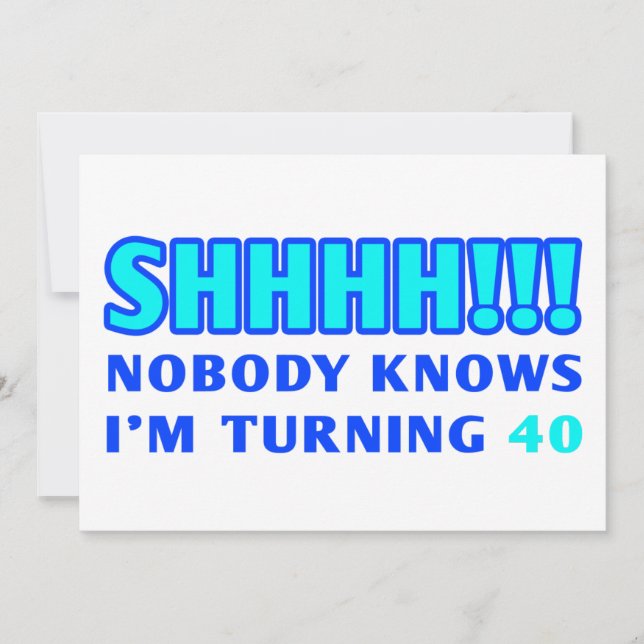 Funny 40 Year Old Invitations (Front)