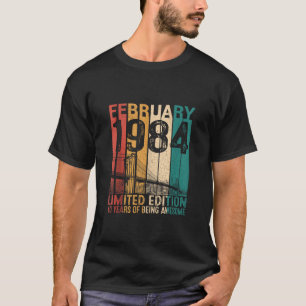 Funny 40 Years Old February 1984 Retro 40th Birthd T-Shirt