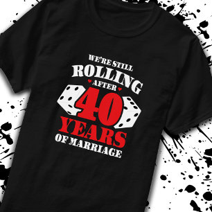 Funny 40th Anniversary Couples Married 40 Years T-Shirt