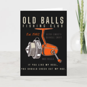 Funny 40th Birthday Fishing Pun For Men's Over The Card