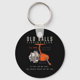 Funny 40th Birthday Fishing Pun For Men's Over The Key Ring