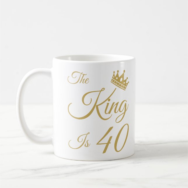 Funny 40th Birthday For Men Coffee Mug (Left)