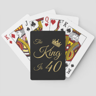 Funny 40th Birthday For Men Playing Cards