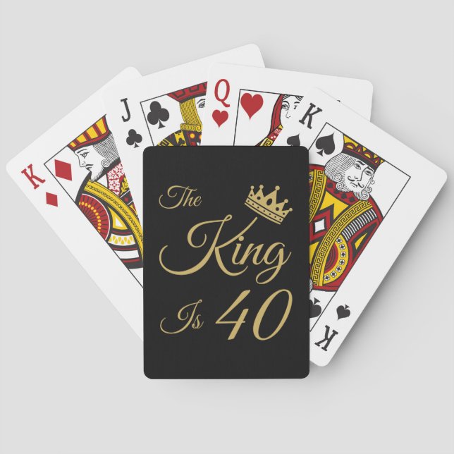 Funny 40th Birthday For Men Playing Cards (Back)