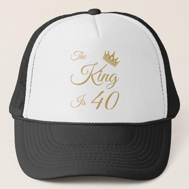 Funny 40th Birthday For Men Trucker Hat (Front)