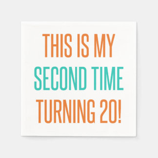 Funny 40th Birthday For Women Napkin