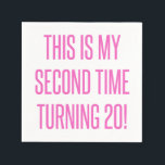 Funny 40th Birthday For Women Napkin<br><div class="desc">A cute birthday gift idea for women turning a milestone age.</div>