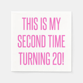 Funny 40th Birthday For Women Napkin