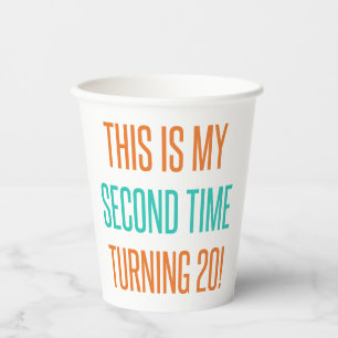 Funny 40th Birthday For Women Paper Cups