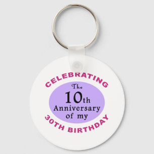 Funny 40th Birthday Gag Gifts Key Ring