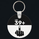 Funny 40th Birthday Gift, 39 Plus one Chequered Key Ring<br><div class="desc">A funny 40th birthday keychain could be described as a humourous and light-hearted way to celebrate someone's milestone birthday. It could include jokes or puns about getting older, as well as personalised messages and inside jokes. Some possible descriptions for a funny 40th birthday Ceramic Ornament could include: A witty and...</div>