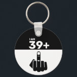 Funny 40th Birthday Gift, 39 Plus one Chequered Key Ring<br><div class="desc">A funny 40th birthday keychain could be described as a humourous and light-hearted way to celebrate someone's milestone birthday. It could include jokes or puns about getting older, as well as personalised messages and inside jokes. Some possible descriptions for a funny 40th birthday Ceramic Ornament could include: A witty and...</div>