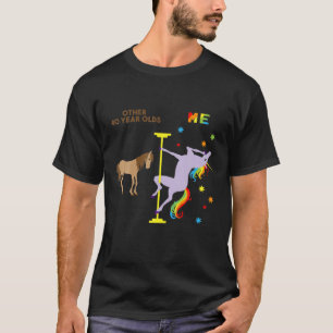 Funny 40Th Birthday Gift Rainbow Unicorn 40 Years T-Shirt