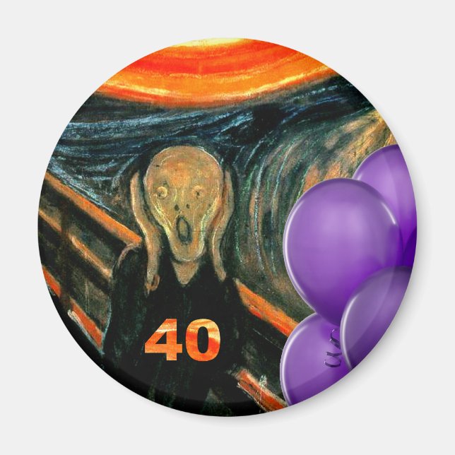 Funny 40th Birthday Magnet (Front)