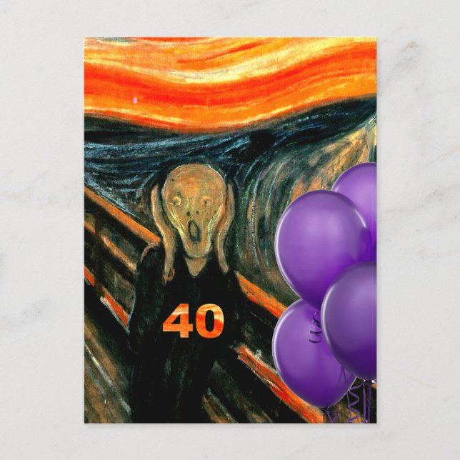 Funny 40th Birthday Postcard (Front)