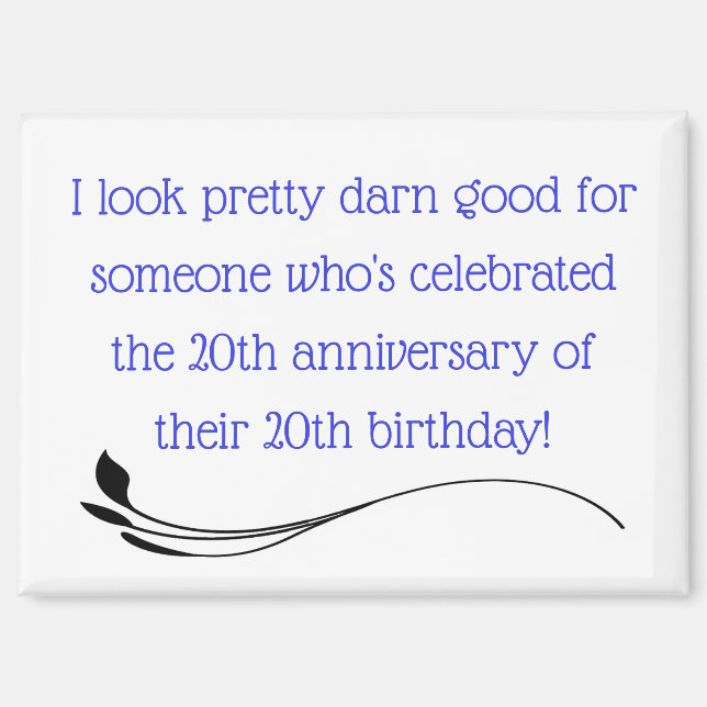 Funny 40th magnet (Front)