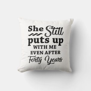 Funny 40th Wedding Anniversary Cushion