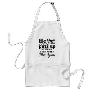 Funny 40th Wedding Anniversary Standard Apron