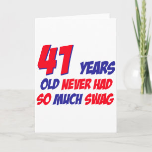 funny 41 years birthday card