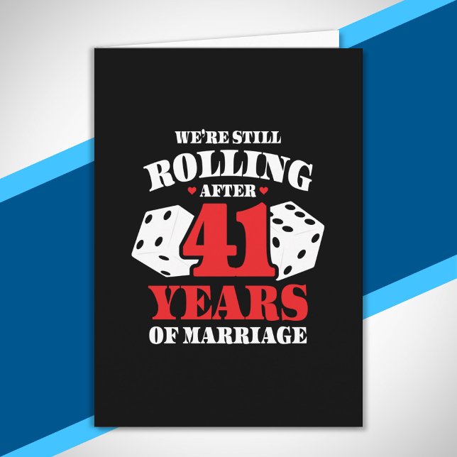 Funny 41st Anniversary Couples Married 41 Years Card (Creator Uploaded)